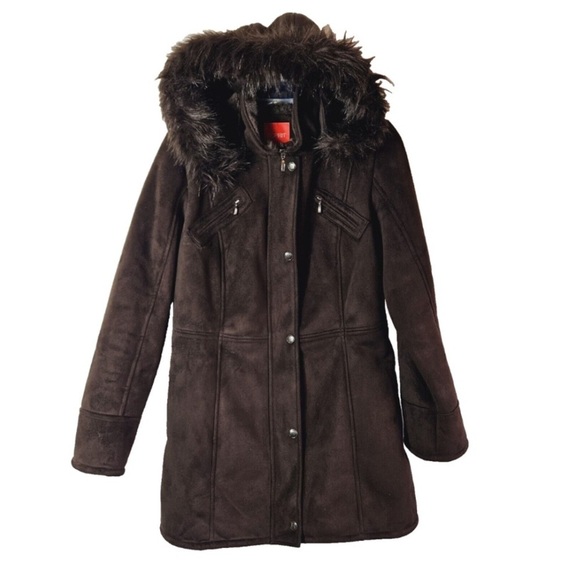 🆕 ESPIRIT Winter Fur Lined Coat Size L - Picture 1 of 4